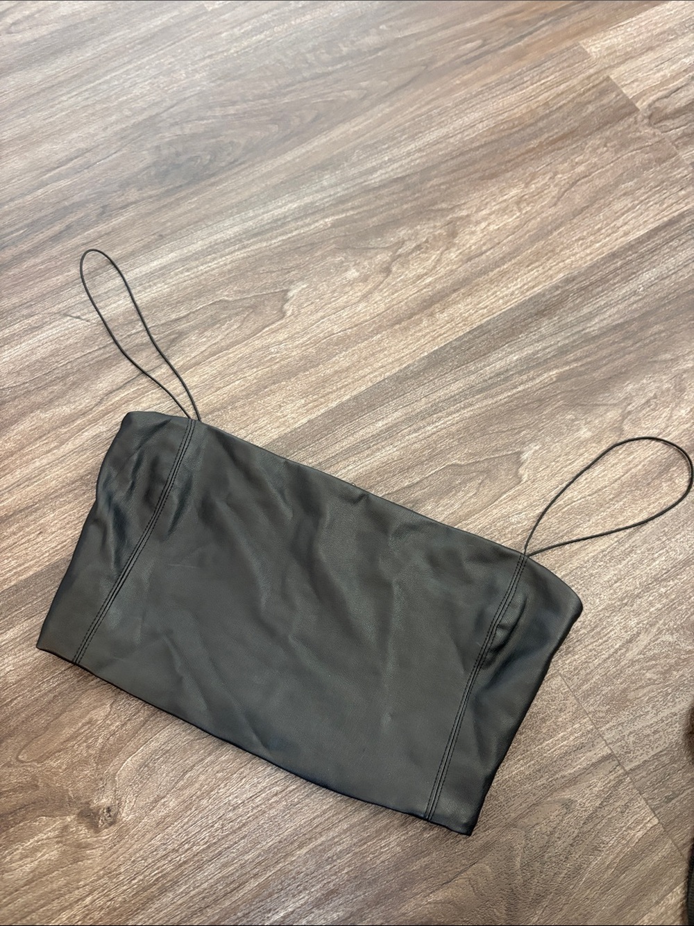 Meshki Black Spaghetti Strap Crop Top